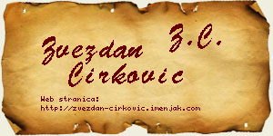 Zvezdan Ćirković vizit kartica